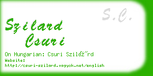 szilard csuri business card